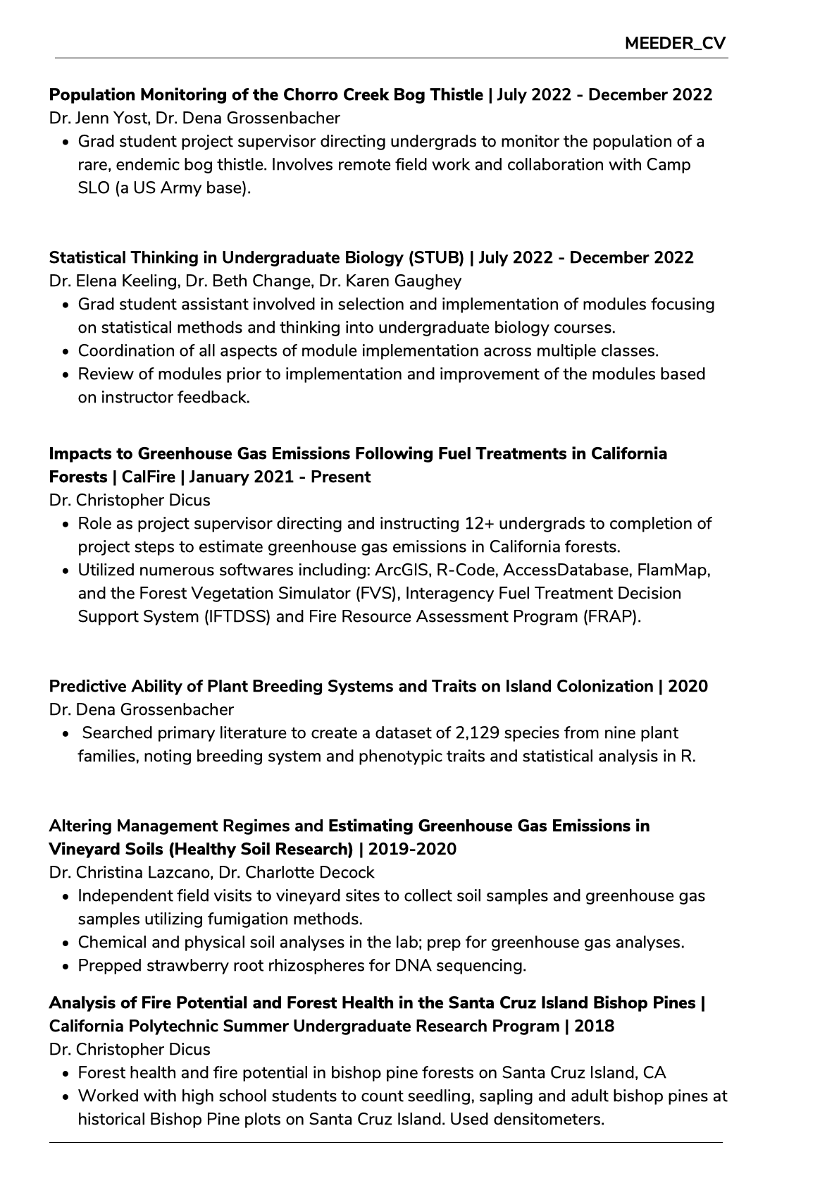 Annie Meeder CV page 4