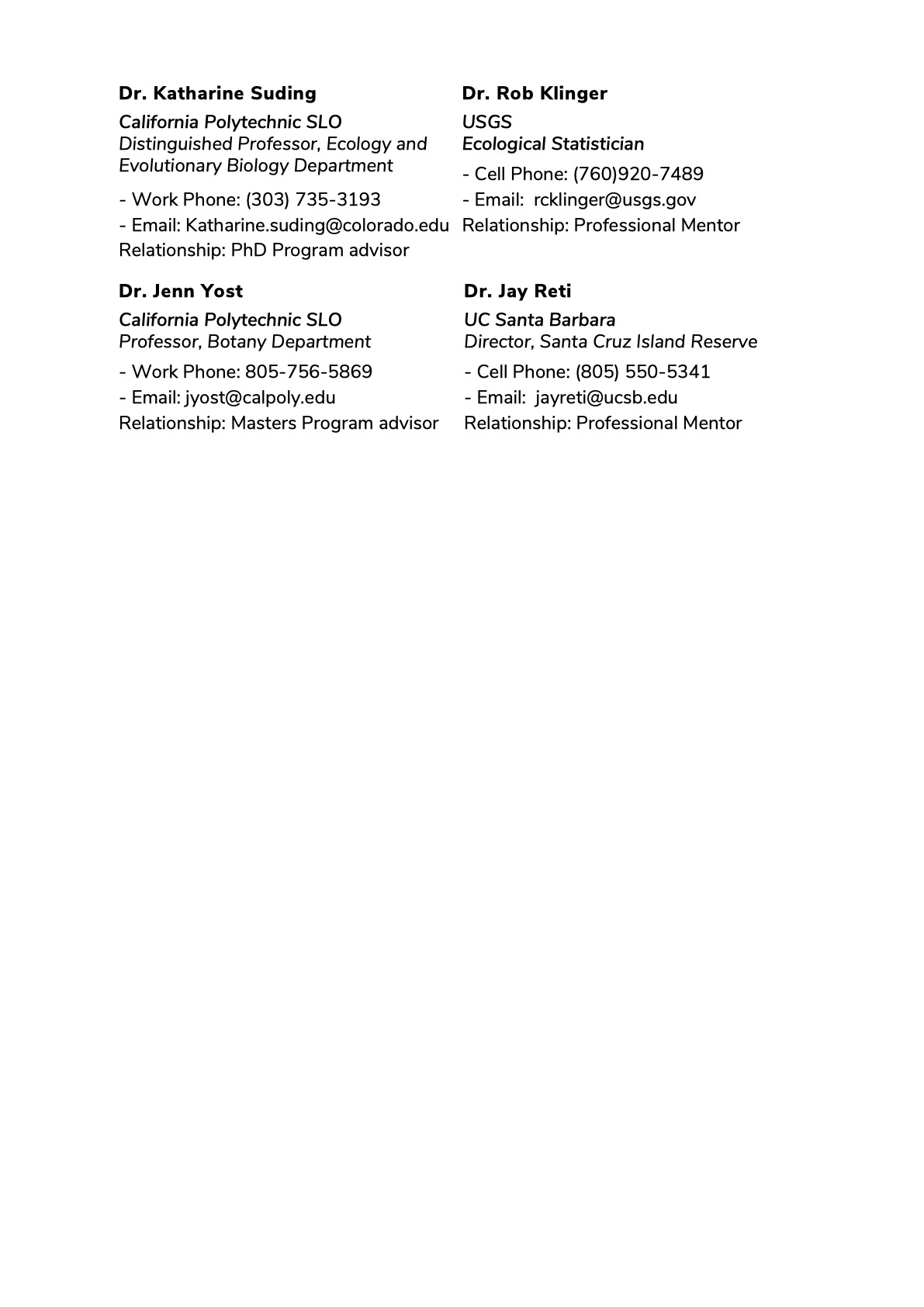 Annie Meeder CV page 11