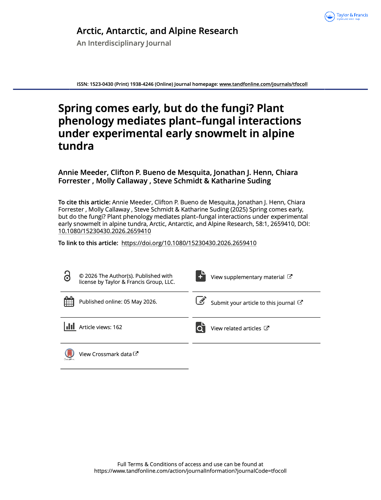 Spring comes early paper page 1